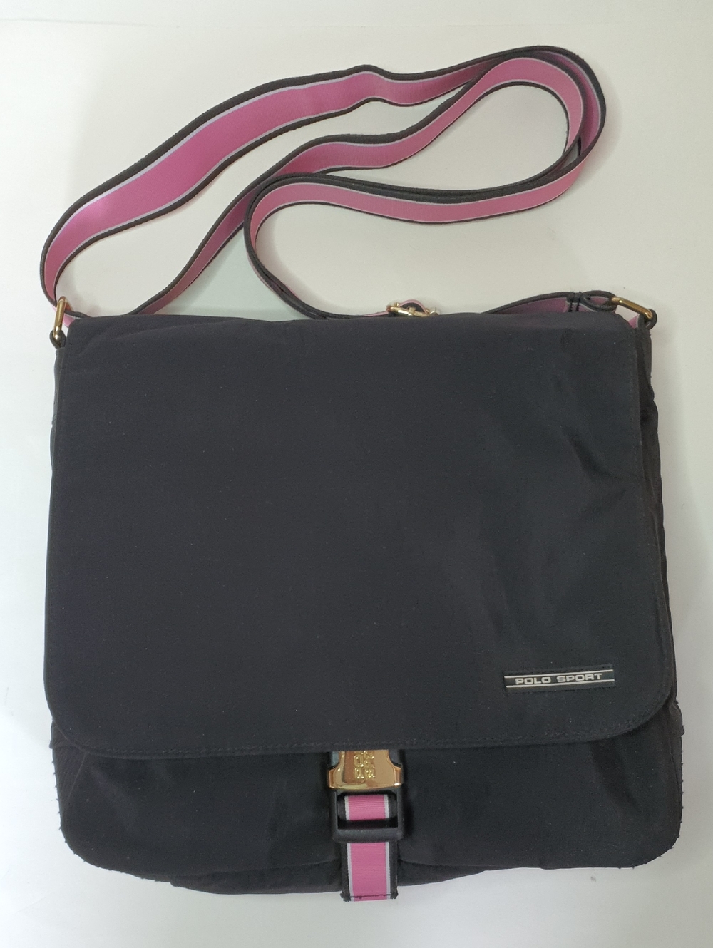 Vintage Polo Sport Ralph Lauren Black Crossbody / Messenger Bag